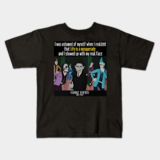 Kafka Portrait and Quote Kids T-Shirt